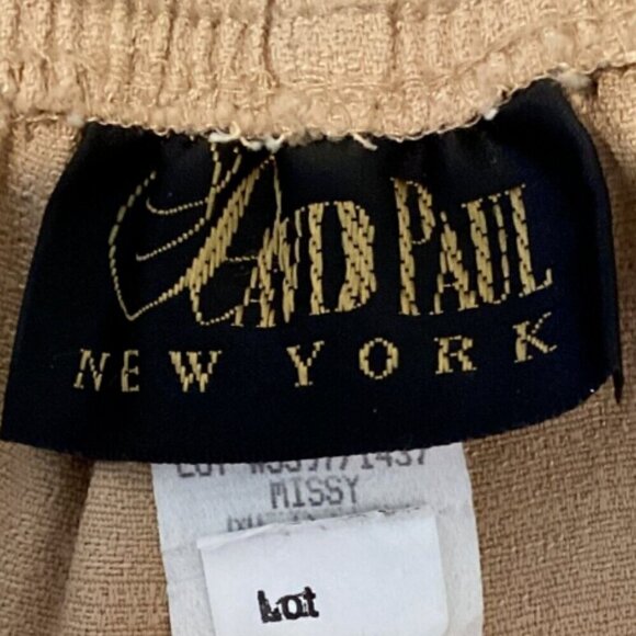 VTG David Paul New York Pull-On Straight Trouser Pants Sz S Tan-Beige #295J - Picture 5 of 7